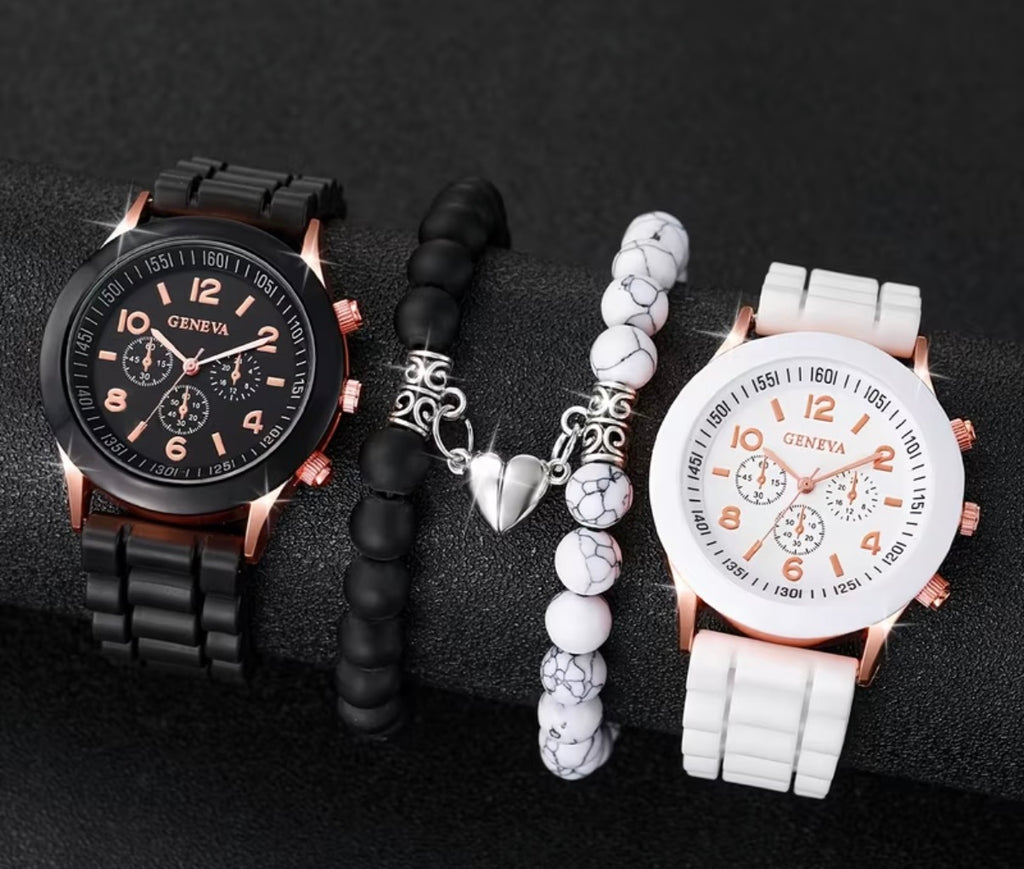 Silicone watch couples set
