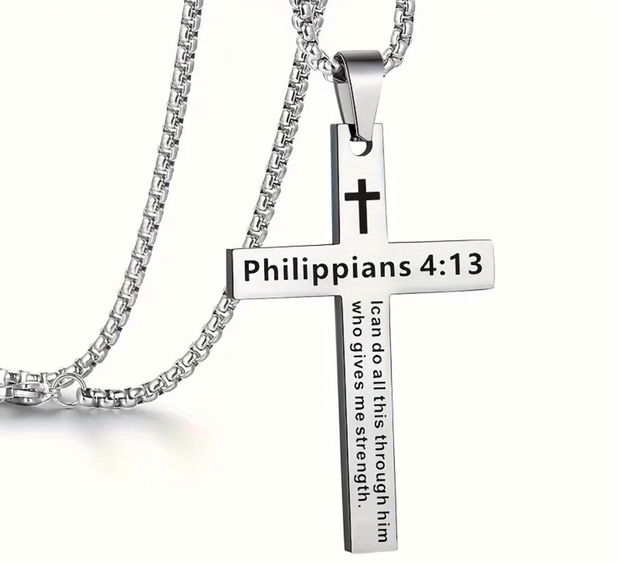 Stainless steel cross pendant
